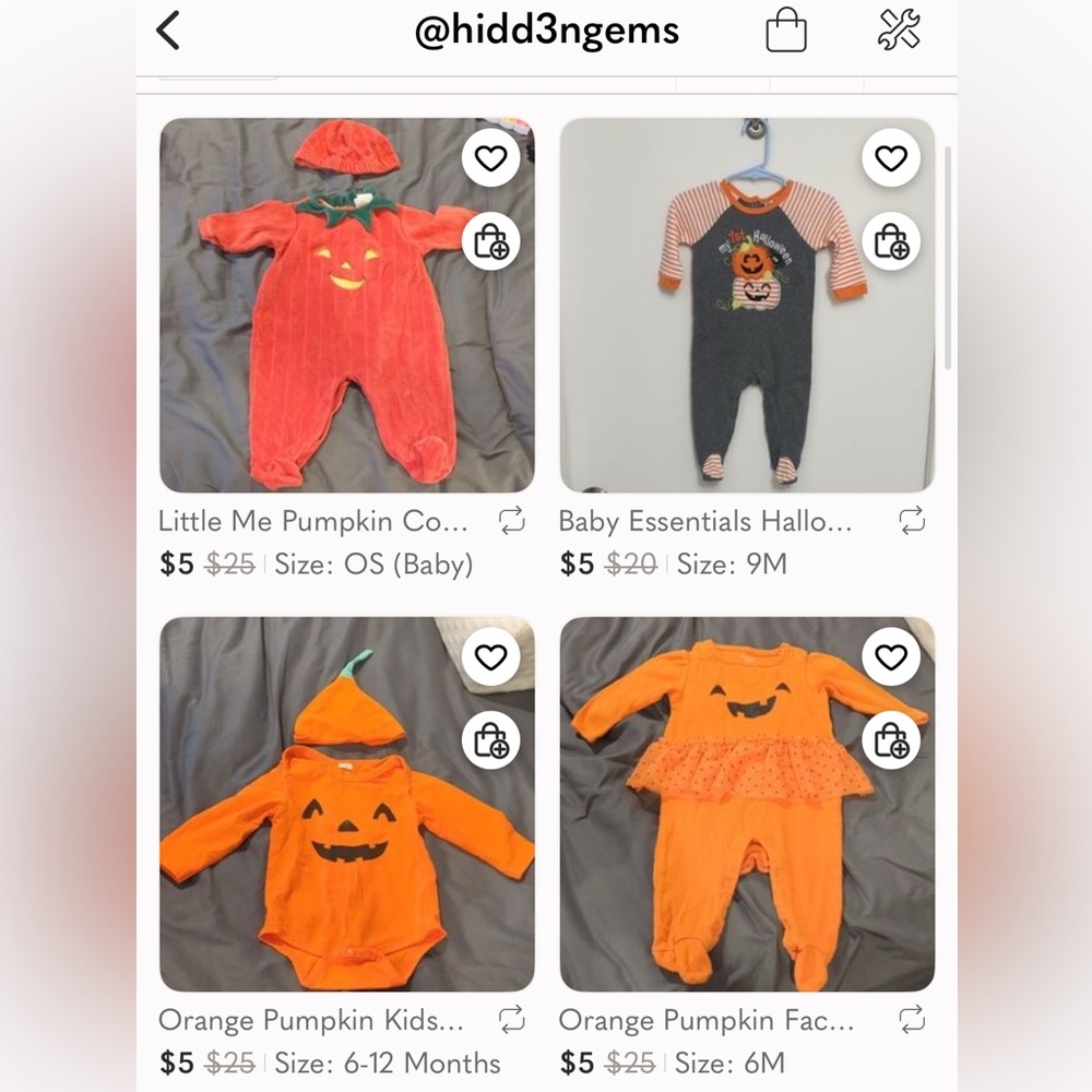 Little Me Pumpkin Costume - Orange and Green